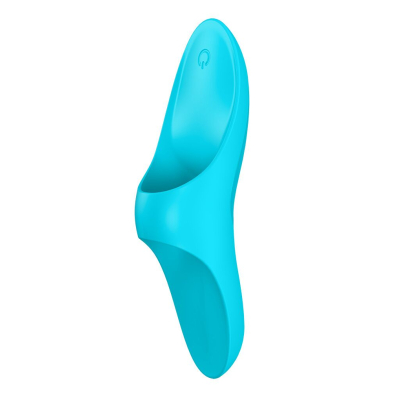 Вібратор на палець – Satisfyer Teaser Light Blue – 12 різноманітних режимів вібрації