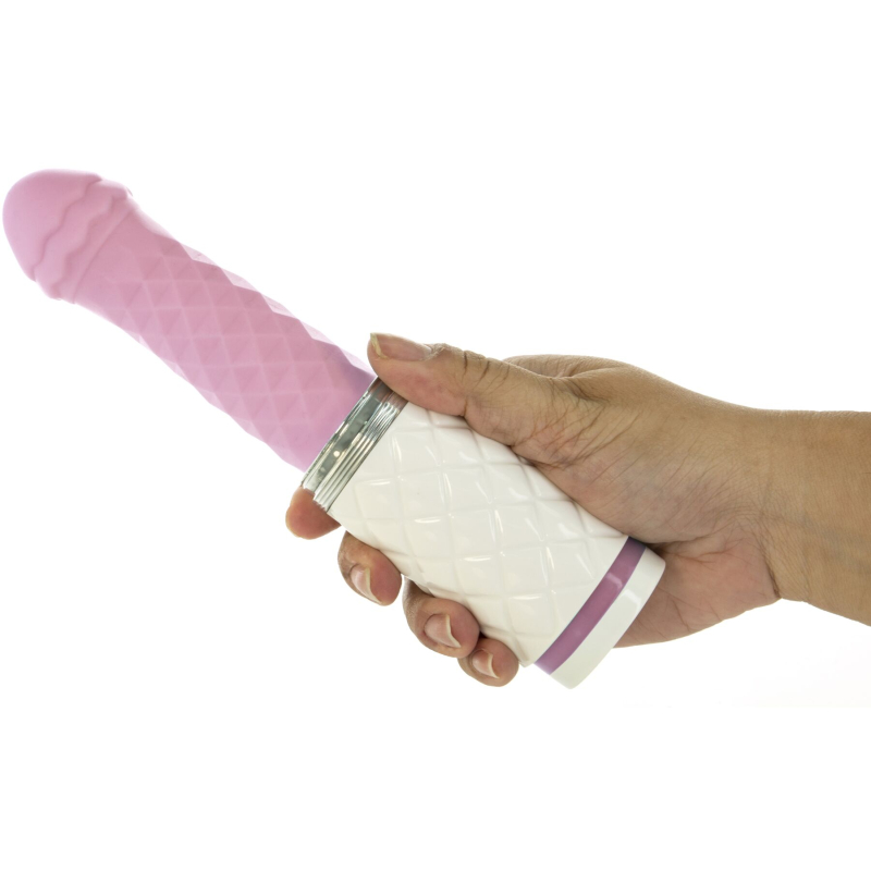 Вібратор-пульсатор з присоскою – Pillow Talk Feisty Thrusting Pink – 5 режимів, м'яка голівка, мульті-пульсація