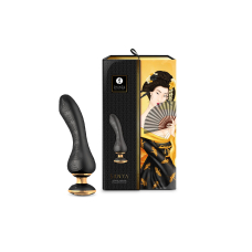 Вибратор точки G с гибким текстурированным стволом – Shunga Sanya Black – 10 режимов + 5 интенсивности