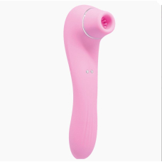 Вібратор + вакуумний стимулятор 2в1 – Alive Midnight Quiver Pink – 10 режимів вібрації + 10 вакуумної стимуляції
