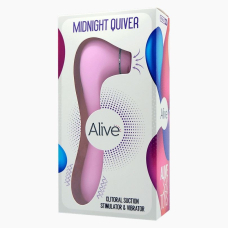 Вібратор + вакуумний стимулятор 2в1 – Alive Midnight Quiver Pink – 10 режимів вібрації + 10 вакуумної стимуляції
