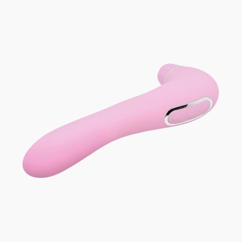 Вібратор + вакуумний стимулятор 2в1 – Alive Midnight Quiver Pink – 10 режимів вібрації + 10 вакуумної стимуляції