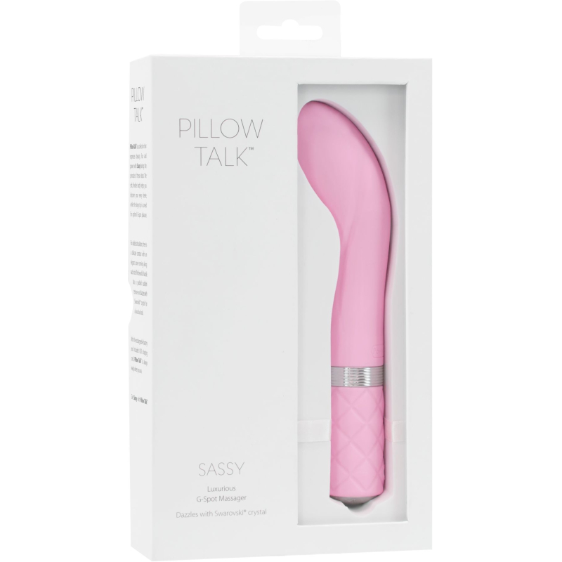 Вібратор з кристалом Сваровські для точки G – Pillow Talk Sassy Pink – розкішна подарункова упаковка