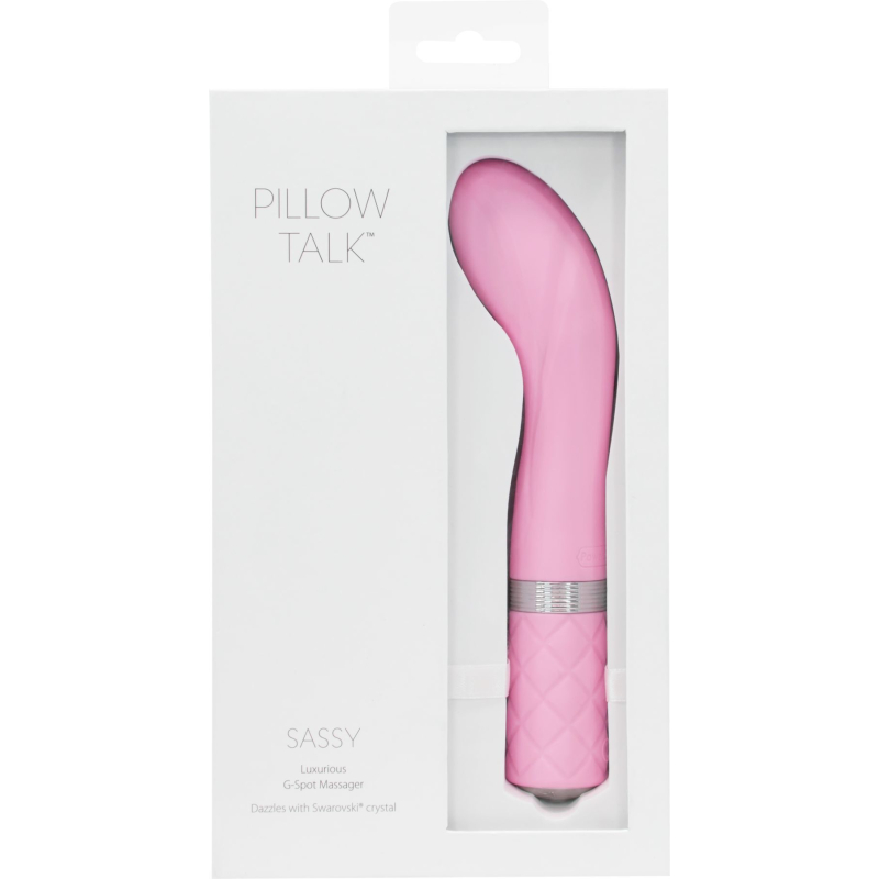 Вібратор з кристалом Сваровські для точки G – Pillow Talk Sassy Pink – розкішна подарункова упаковка