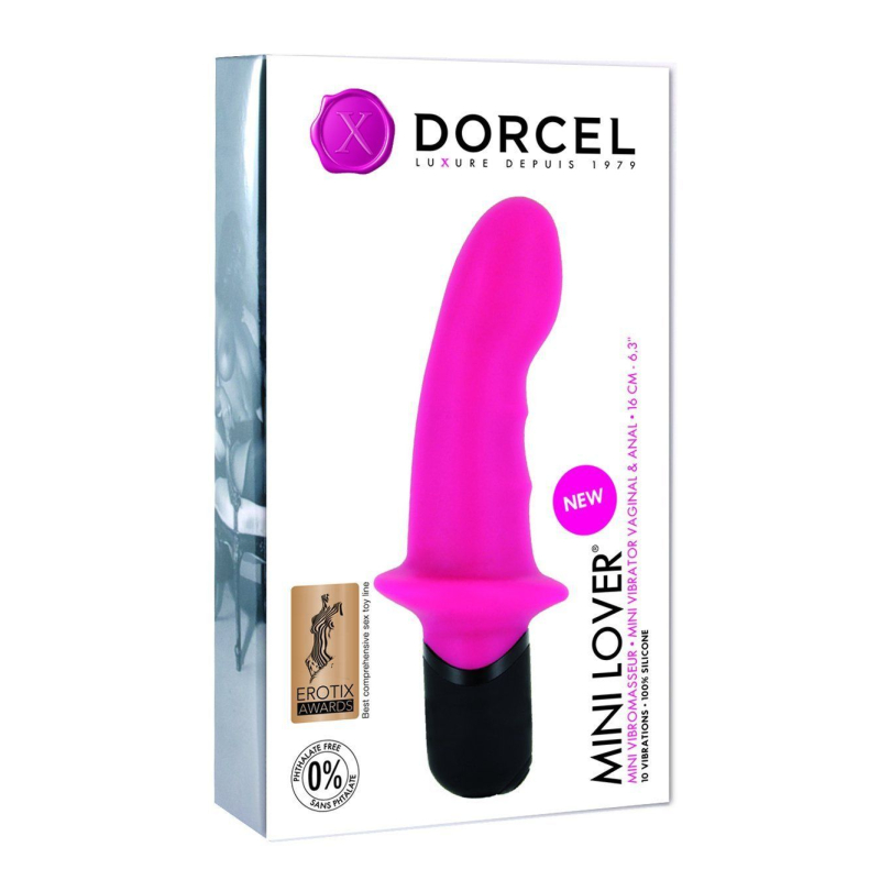 Вібратор з обмежувачем Dorcel Mini Lover Magenta – для стимуляцію точки G у жінок простати у чоловіків