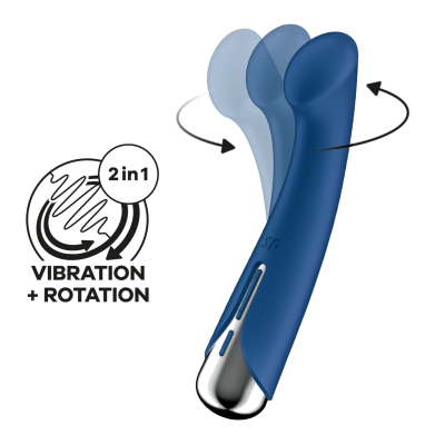 Вібратор з ротацією для точки G – Satisfyer Spinning G-Spot 1 Blue – 12 віброрежимів, 5 налаштувань ротації