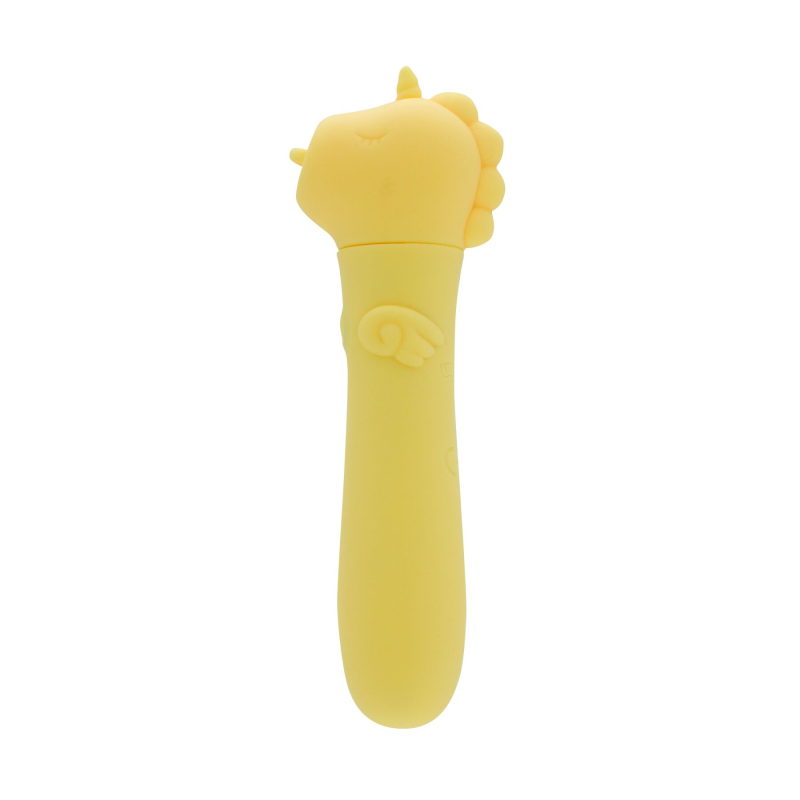Віброкуля-єдиноріжка для клітора - Unihorn USB Bullet Bean Blossom, жовтого кольору, 10 режимів