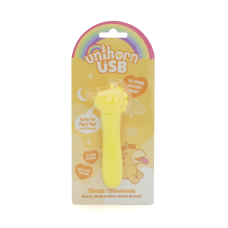 Віброкуля-єдиноріжка для клітора - Unihorn USB Bullet Bean Blossom, жовтого кольору, 10 режимів
