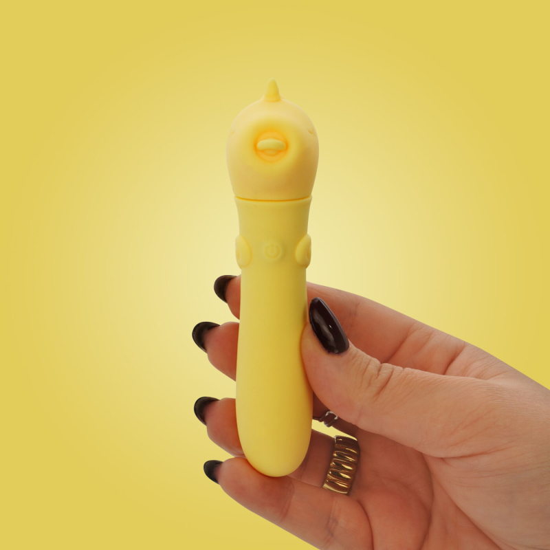 Віброкуля-єдиноріжка для клітора - Unihorn USB Bullet Bean Blossom, жовтого кольору, 10 режимів