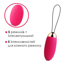 Віброяйце з пультом керування Svakom Elva Plum Red – 5 режимів роботи, 5 рівнів інтенсивності, інтелектуальний режим
