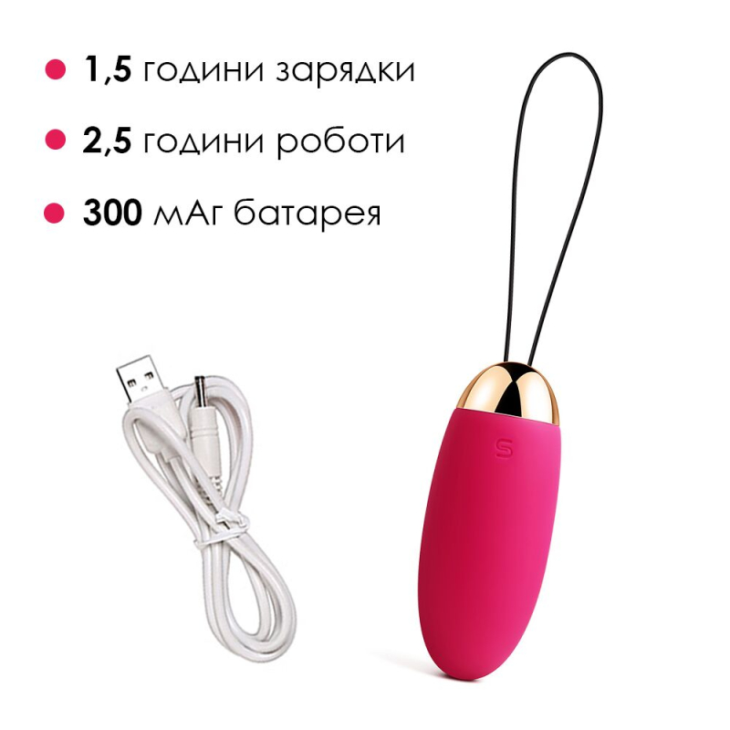 Віброяйце з пультом керування Svakom Elva Plum Red – 5 режимів роботи, 5 рівнів інтенсивності, інтелектуальний режим