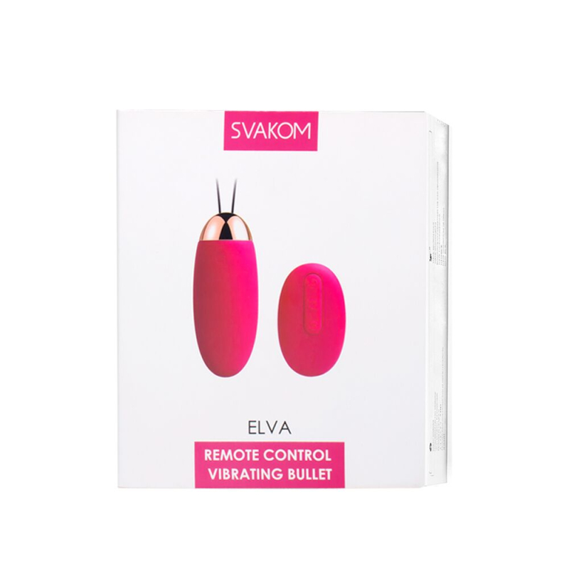 Віброяйце з пультом керування Svakom Elva Plum Red – 5 режимів роботи, 5 рівнів інтенсивності, інтелектуальний режим