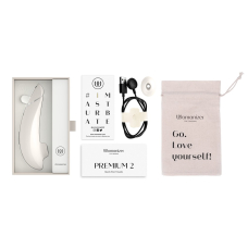 Womanizer Premium 2 Grey – Вакуумний кліторальний стимулятор з функціями Autopilot, Smart Silence