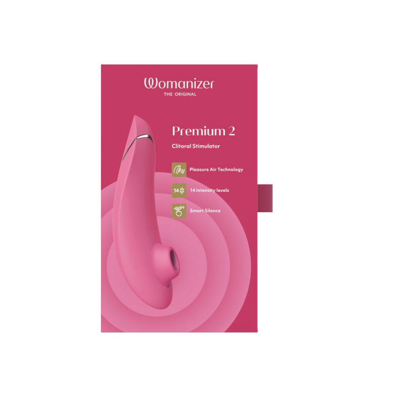 Womanizer Premium 2 Raspberry – Вакуумный клиторальный стимулятор с функциями Autopilot, Smart Silence
