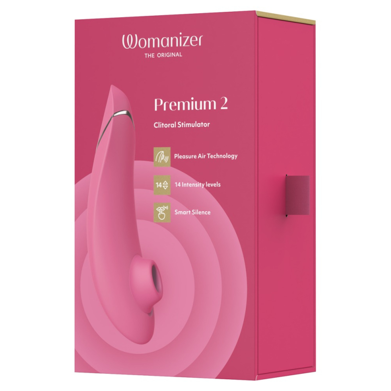 Womanizer Premium 2 Raspberry – Вакуумный клиторальный стимулятор с функциями Autopilot, Smart Silence