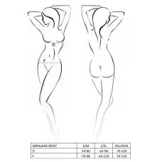Ажурний боді Passion AZALIA BODY S/M, чорний колір