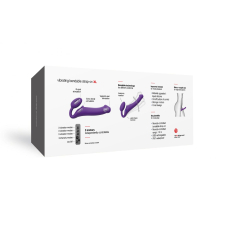 Безремінний страпон з вібрацією Strap-On-Me Vibrating Violet XL, діам. 4,5 см, пульт ДК, регульовани