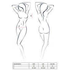 Боді–монокіні Passion Exclusive HAGAR BODY L/XL, чорний колір