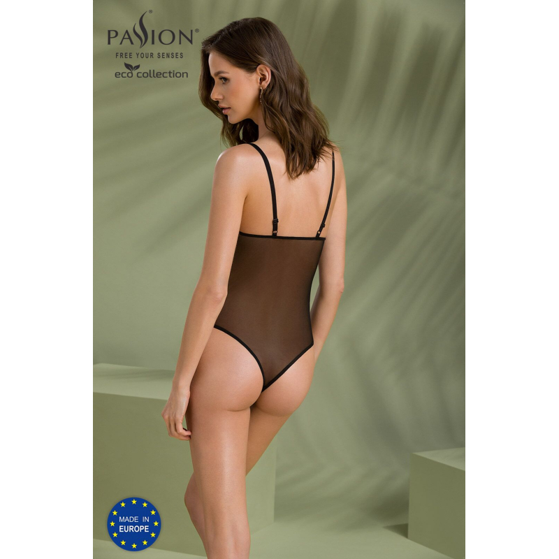 Боди Passion KERRIA BODY Черный, 2XL/3XL, с высокими вырезами и верхом балконет