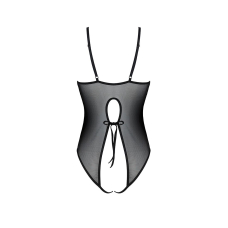 Боді з ажурним декором та відкритим кроком Passion URSULA BODY L/XL, чорний колір