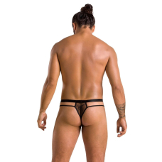 Чоловічі прозорі стринги Passion 029 THONG COLLIN L/XL Чорний колір, сітка