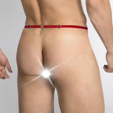 Чоловічі труси XS–2XL із силіконовою анальною пробкою Art of Sex – Joni plug panties size L Червоний