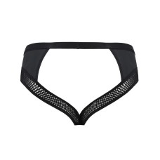 Чоловічі труси з ланцюжком Passion 030 SLIP TOM L/XL Чорний колір, екошкіра, відкриті сідниці