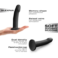 Чорний дилдо на присосці – Dorcel Real Pleasure S Black - довжина 16 см