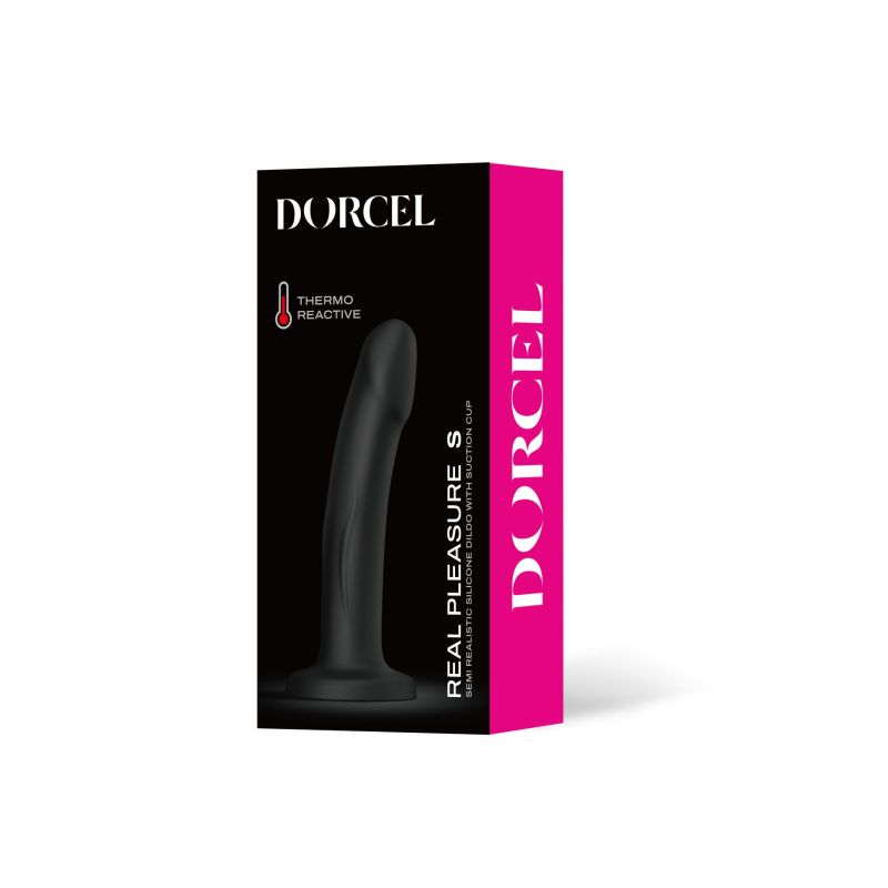 Чорний дилдо на присосці – Dorcel Real Pleasure S Black - довжина 16 см