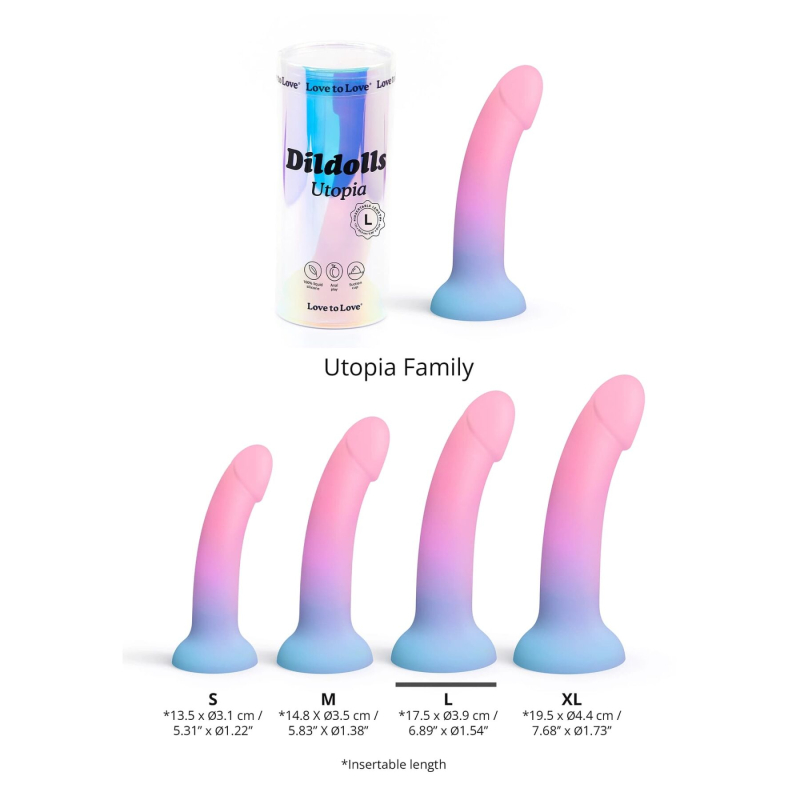 Дилдо на присосці Love To Love Dildolls Utopia L – ультрам’який, 17.5 см
