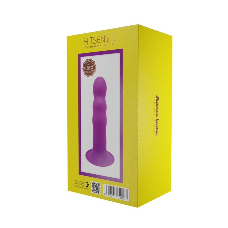Фаллоимитатор с присоской Adrien Lastic Hitsens 3 Purple, длина 18.2 см, диаметр 4.1 см, подходит для страпона