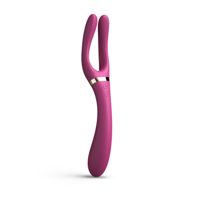 Двусторонний вибратор-стимулятор – Dorcel INFINITE JOY PLUM – 2 функциональные стороны