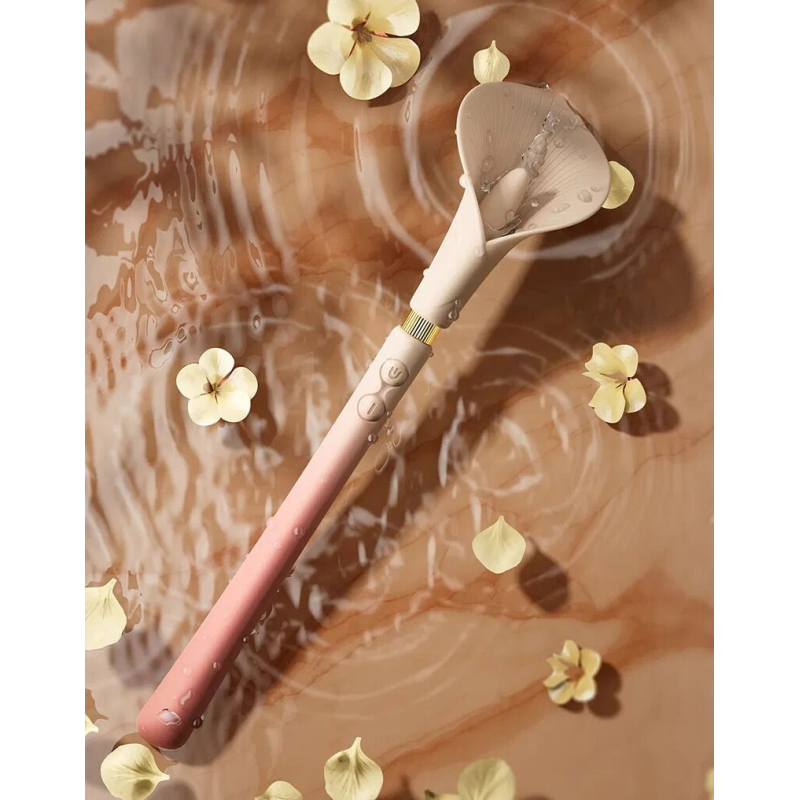 Двусторонний вибромассажер – Zalo Calla Blossom Pink, 2 мотора