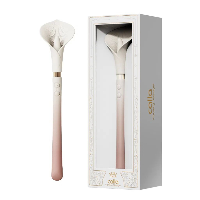 Двусторонний вибромассажер – Zalo Calla Blossom Pink, 2 мотора