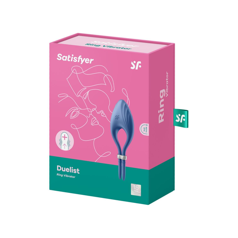 Эрекционное виброкольцо-ласо Satisfyer Duelist Blue, 10 режимов, мощный мотор