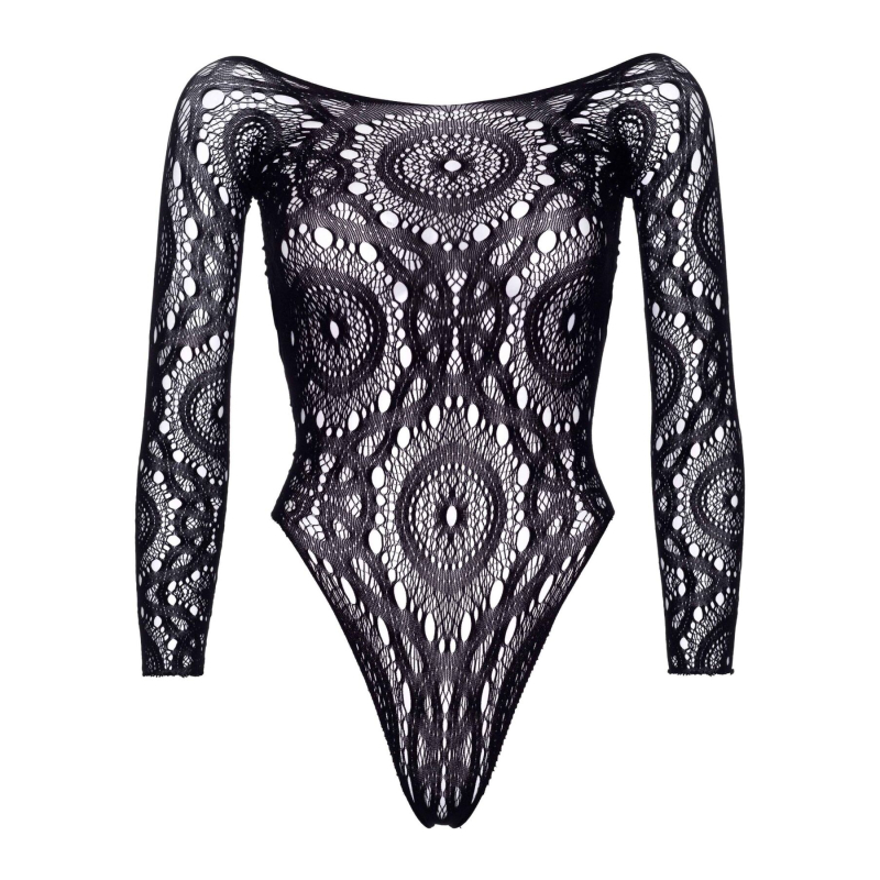 Еротичне боді–бодістокінг Leg Avenue Snap crotch thong back teddy Чорний S/M