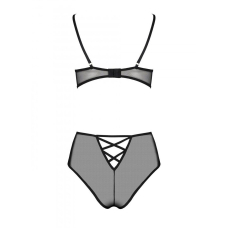 Еротичний комплект з малюнком Passion LOVELIA BIKINI S/M, чорний колір