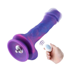 Фалоімітатор з вібрацією для секс-машин Hismith Purple Silicone, KlicLok, діам. 5 см, довжина 21 см