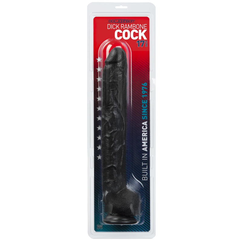 Фалоімітатор Doc Johnson Dick Rambone Cock Black, ПВХ, довжина 42 см, діам. 6 см