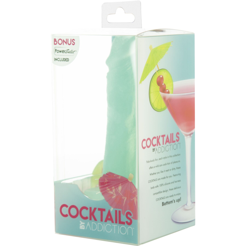 Фалоімітатор на присосці Cocktails by Addiction – Mint Mojito, довжина 16 см