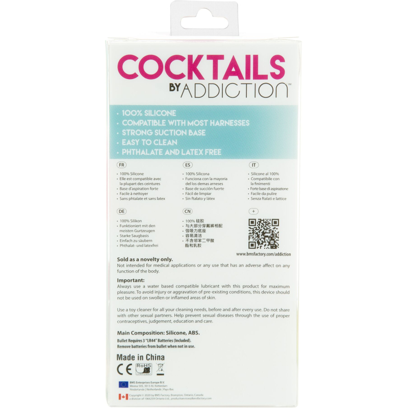 Фалоімітатор на присосці Cocktails by Addiction – Mint Mojito, довжина 16 см