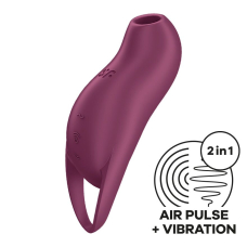 Кліторальний вакуумний стимулятор з вібрацією – Satisfyer Pocket Pro 1 Purple – 11 режимів вакууму + 12 вібрації