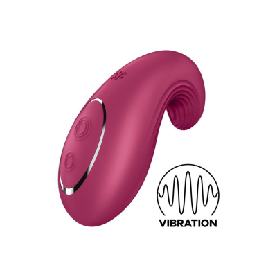 Кліторальний вібратор – Satisfyer Dipping Delight Berry – 2 мотори, гнучкий кінчик