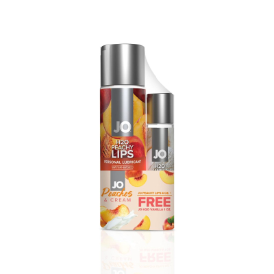Комплект JO GWP – Peaches & Cream – Peachy Lips 120 мл & H2O Vanilla 30 мл