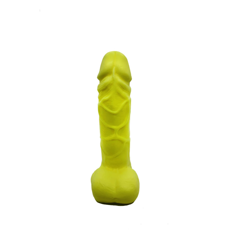 Крафтовое мыло-член с присоской Чистый Кайф Yellow size M, натуральное