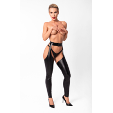 Легінси з відкритими стегнами Noir Handmade F323 Rebel wetlook chaps – XXL