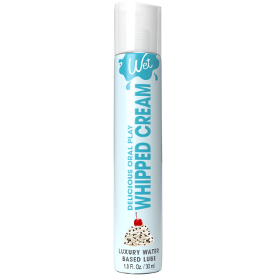 Лубрикант на водній основі Wet Oral Play Whipped Cream (30 мл), їстівний, без цукру