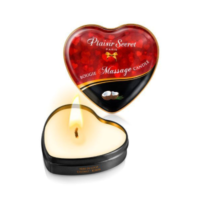Массажная свеча сердце Plaisirs Secrets Coconut (35 мл)