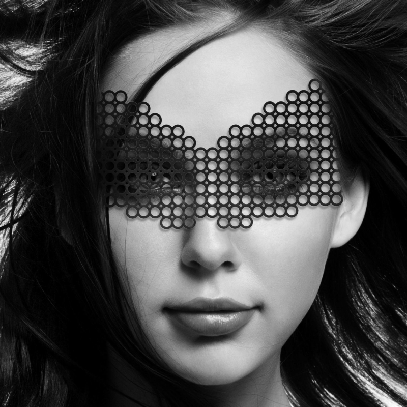 Маска на обличчя Bijoux Indiscrets – Erika Mask, вінілова, клейове кріплення, без зав'язок