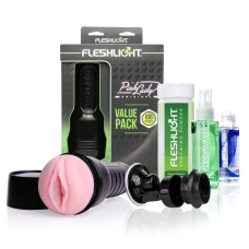 Мастурбатор на присосці – Fleshlight Pink Lady Original Value Pack + змазка, очищувальний та відновлювальний засіб